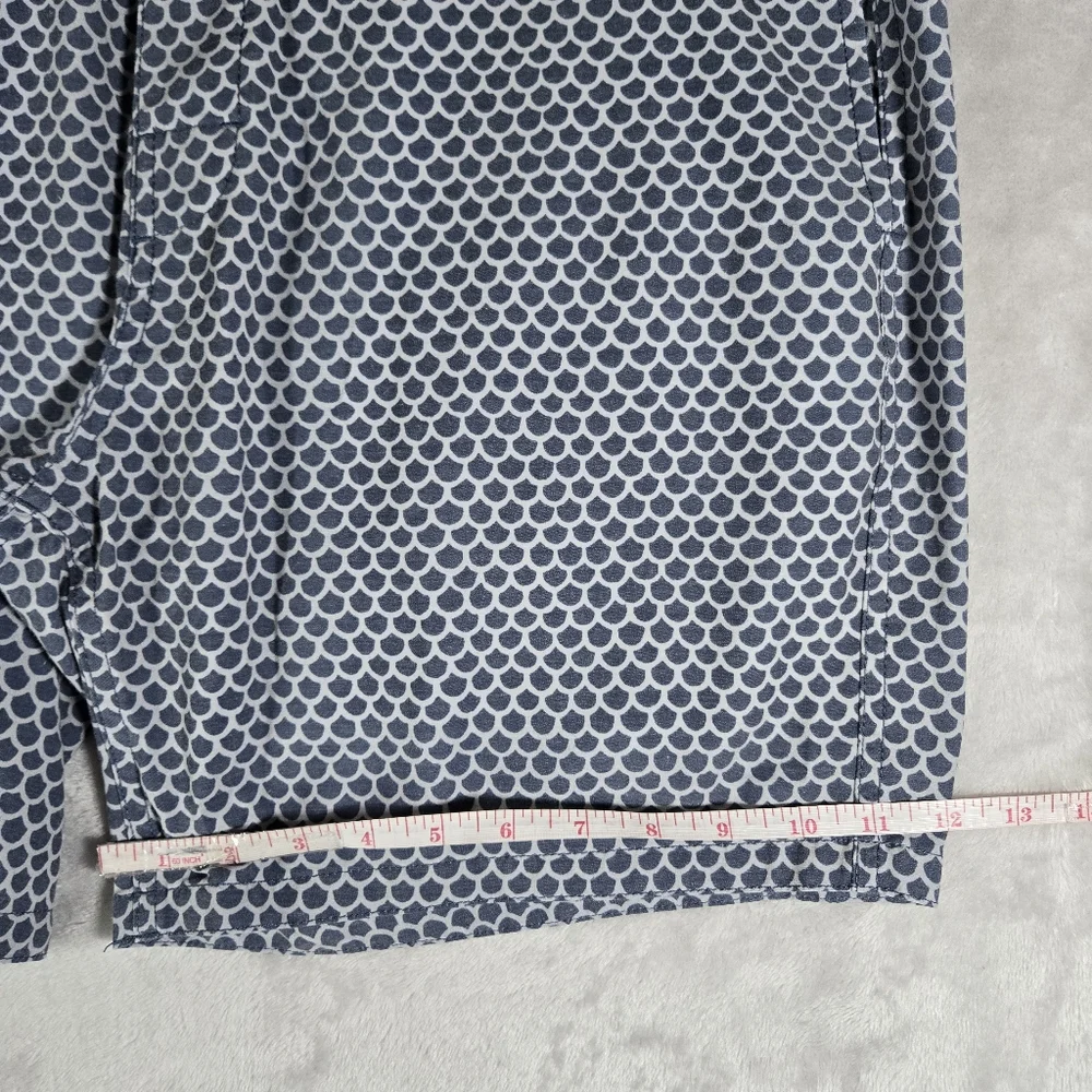 Faherty Board Swim Shorts Trunks Mens Size 36 Blue Fish Scales 6.5” Inseam
